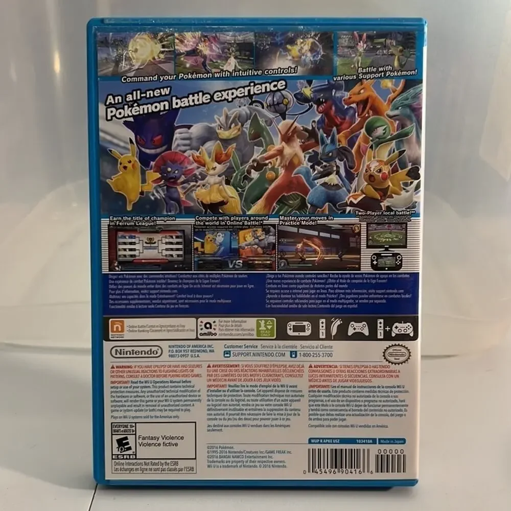 𝅺wii U Pokken Tournament for Nintendo Wii U No shadow Mewtwo Amiibo Card